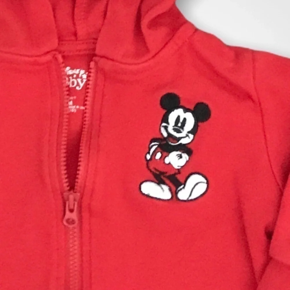 4/$20🥳 Disney Mickey Mouse Red Zip Up  Jacket - Picture 2 of 5